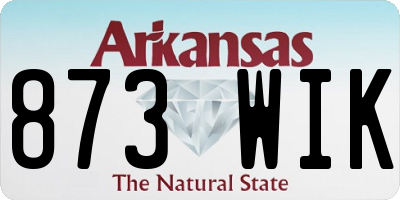 AR license plate 873WIK