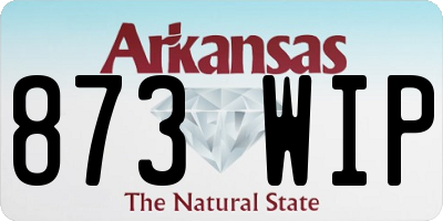 AR license plate 873WIP