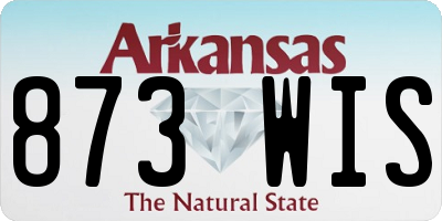 AR license plate 873WIS