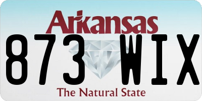AR license plate 873WIX