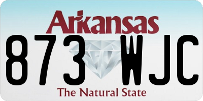 AR license plate 873WJC