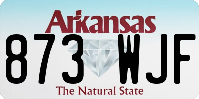 AR license plate 873WJF