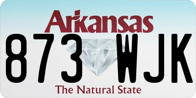 AR license plate 873WJK