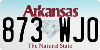 AR license plate 873WJO