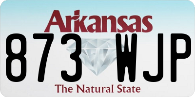AR license plate 873WJP