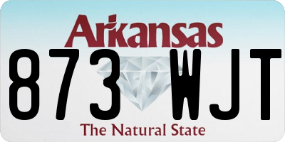 AR license plate 873WJT