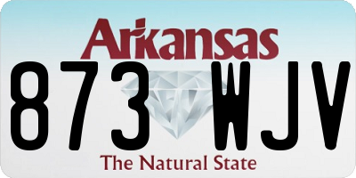 AR license plate 873WJV