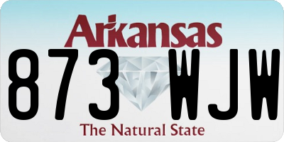 AR license plate 873WJW