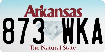 AR license plate 873WKA