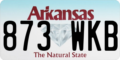 AR license plate 873WKB