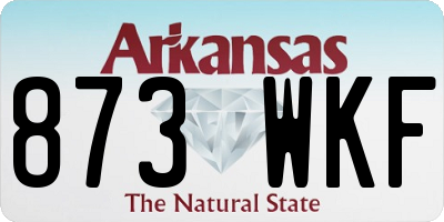AR license plate 873WKF