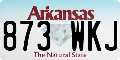 AR license plate 873WKJ