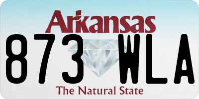 AR license plate 873WLA