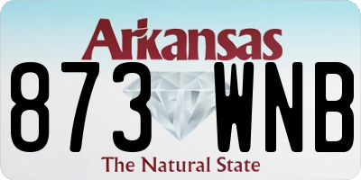 AR license plate 873WNB