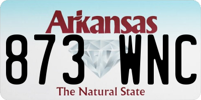 AR license plate 873WNC