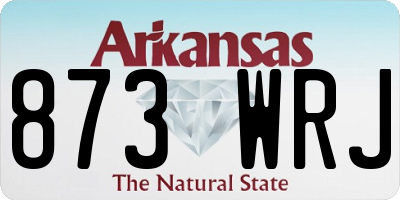 AR license plate 873WRJ