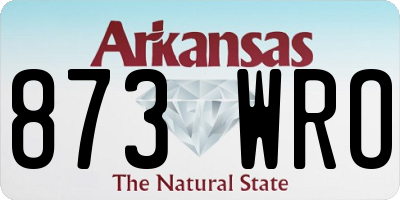 AR license plate 873WRO