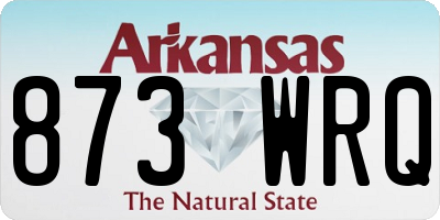 AR license plate 873WRQ