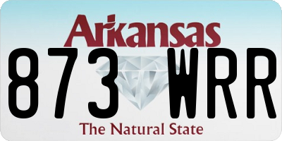 AR license plate 873WRR