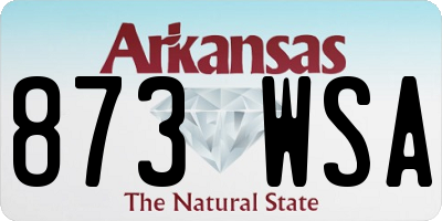 AR license plate 873WSA