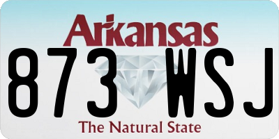 AR license plate 873WSJ