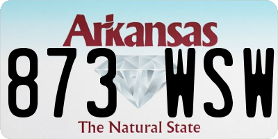 AR license plate 873WSW