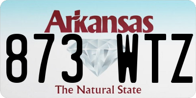 AR license plate 873WTZ