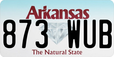 AR license plate 873WUB