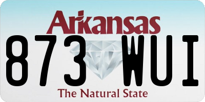AR license plate 873WUI