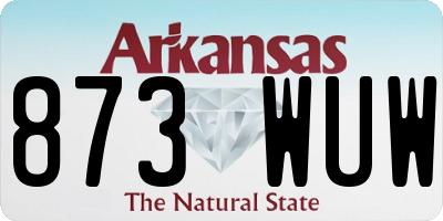 AR license plate 873WUW