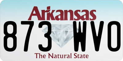 AR license plate 873WVO