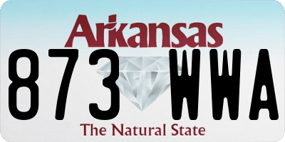 AR license plate 873WWA