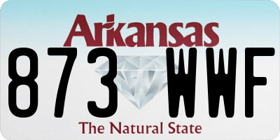 AR license plate 873WWF