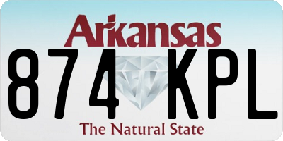 AR license plate 874KPL