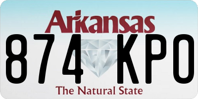 AR license plate 874KPO