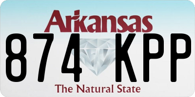 AR license plate 874KPP