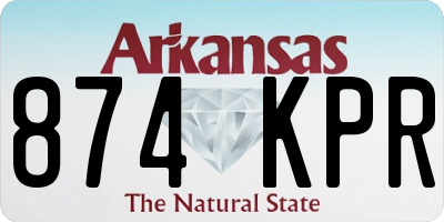 AR license plate 874KPR