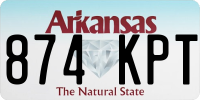 AR license plate 874KPT