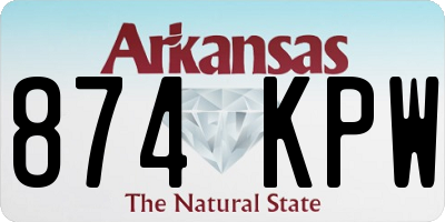 AR license plate 874KPW