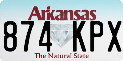 AR license plate 874KPX