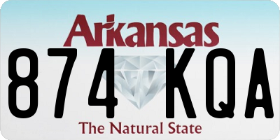 AR license plate 874KQA