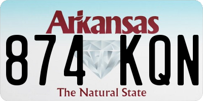 AR license plate 874KQN