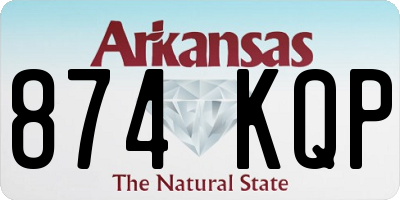AR license plate 874KQP