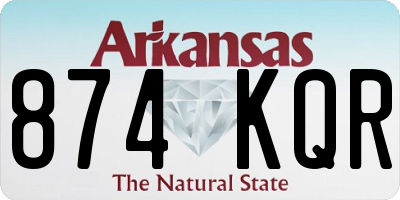 AR license plate 874KQR