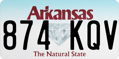 AR license plate 874KQV