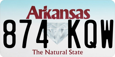 AR license plate 874KQW