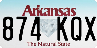 AR license plate 874KQX