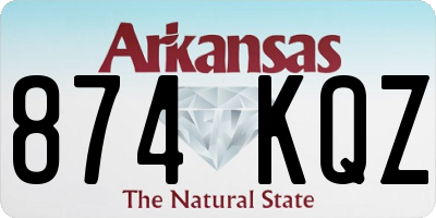 AR license plate 874KQZ