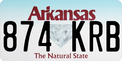 AR license plate 874KRB