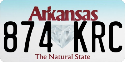 AR license plate 874KRC